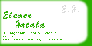 elemer hatala business card